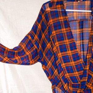 Nameless Checkered Front Twist Blouse